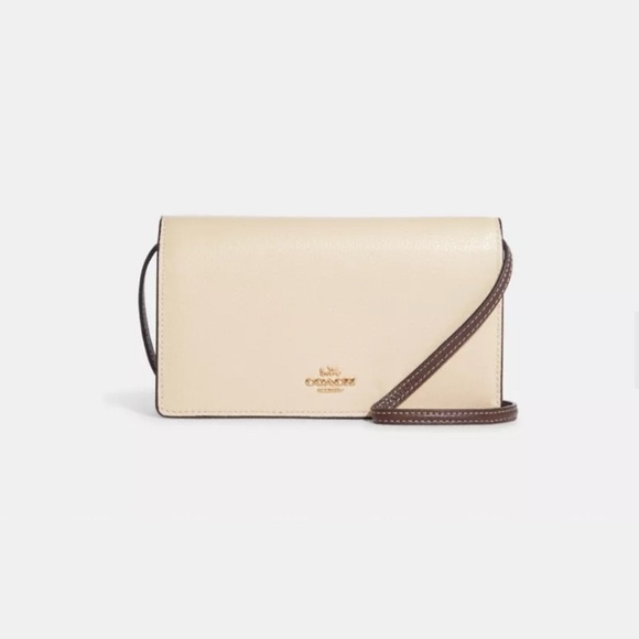 Coach Handbags - Coach Cream and Brown Crossbody Bag